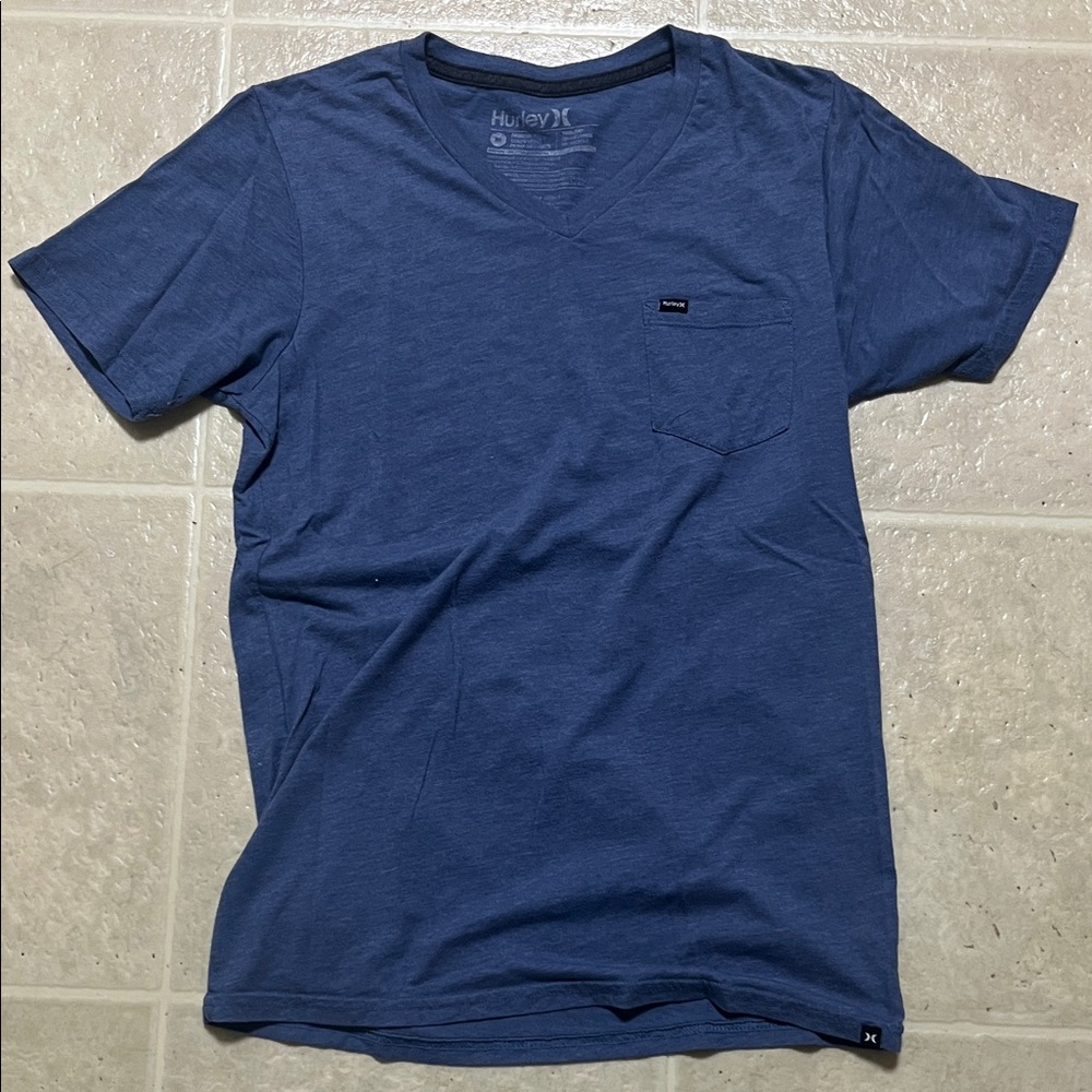 Hurley Men's Classic Blue V-Neck Tee